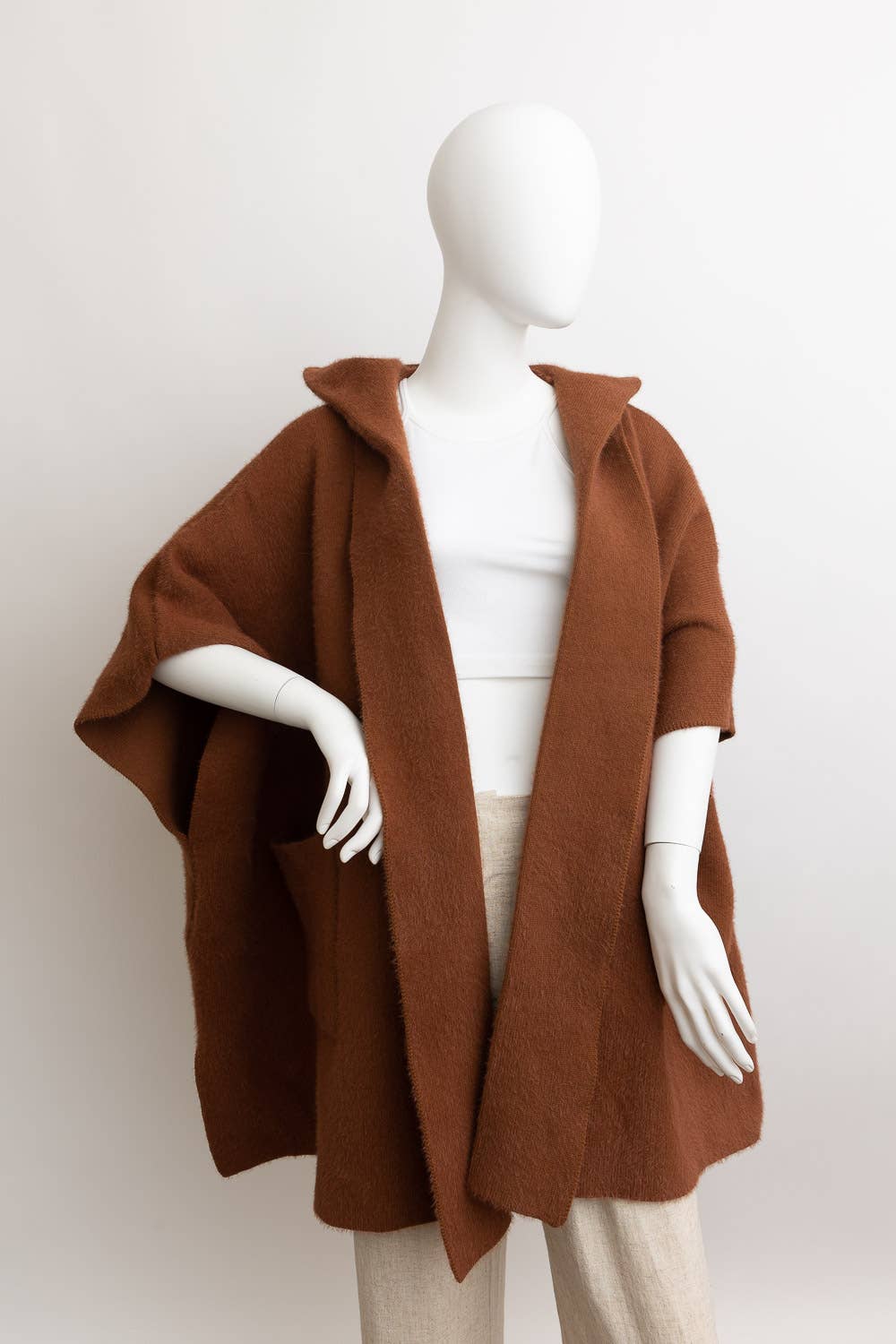 Hooded Ruana: Black