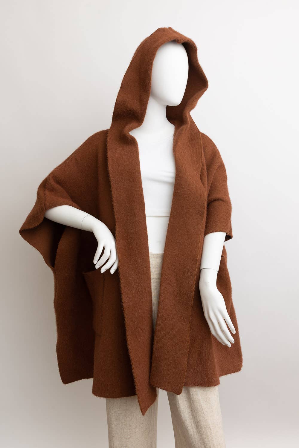 Hooded Ruana: Black