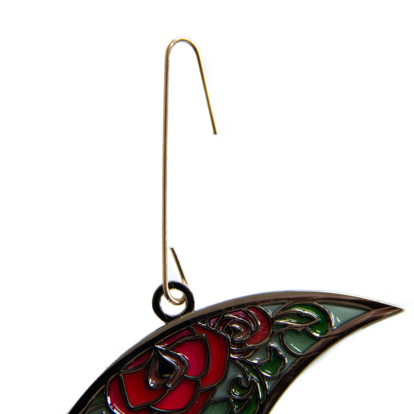 Moon Roses Witchy Ornament
