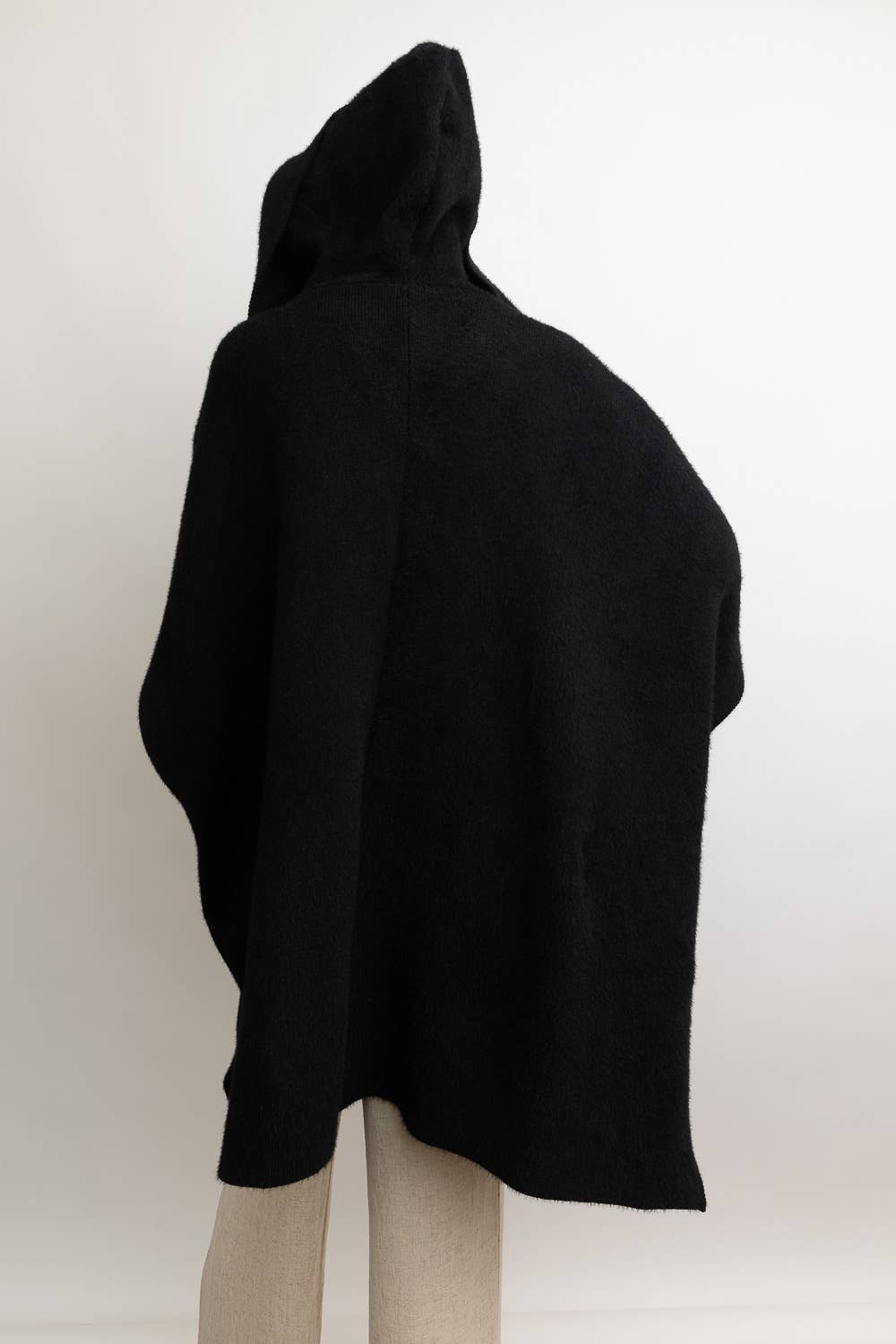 Hooded Ruana: Black
