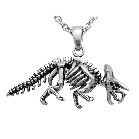 Controse Dinosaur Necklace Triceratops Skeleton Pendant
