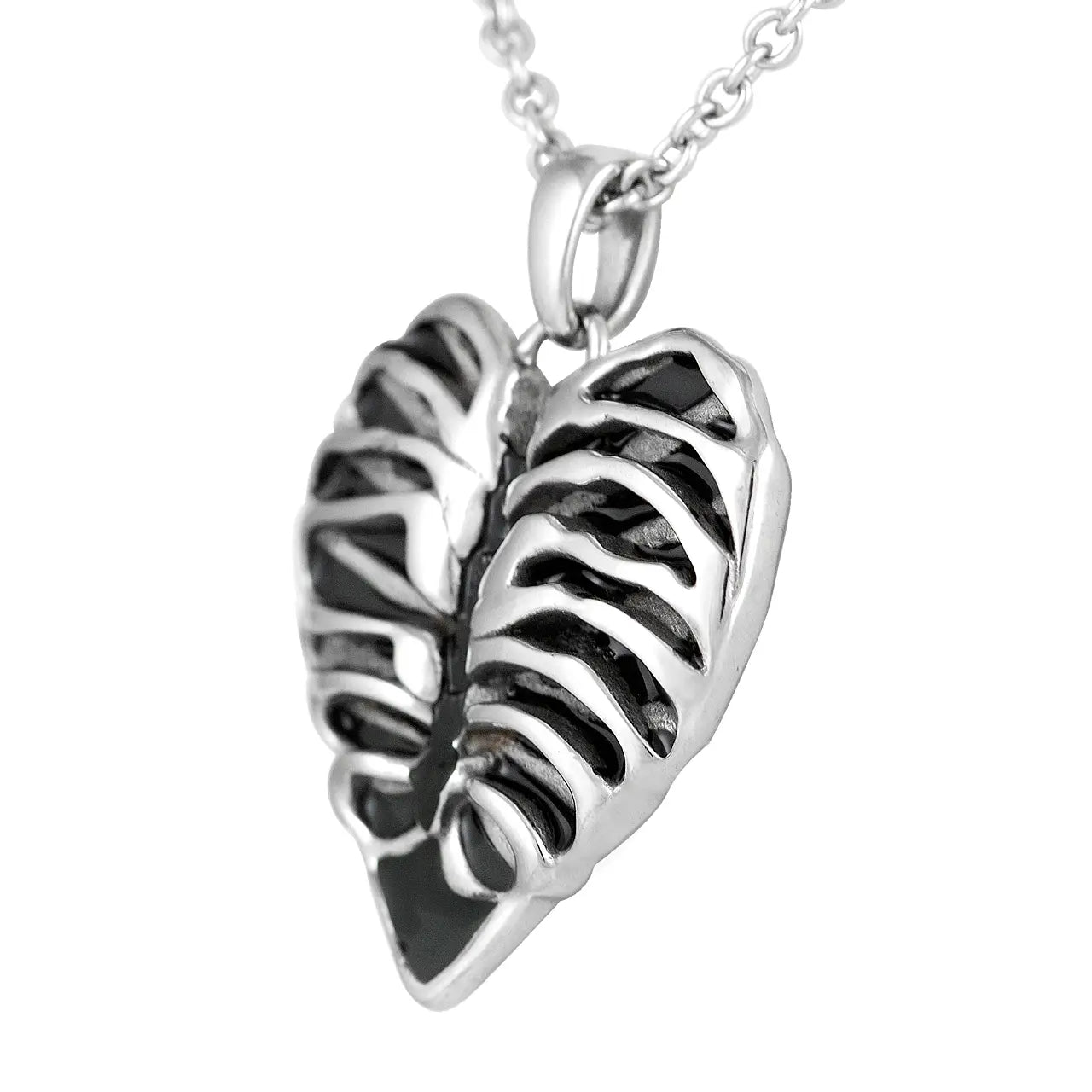 Heart Rib Cage Stainless Steel Necklace