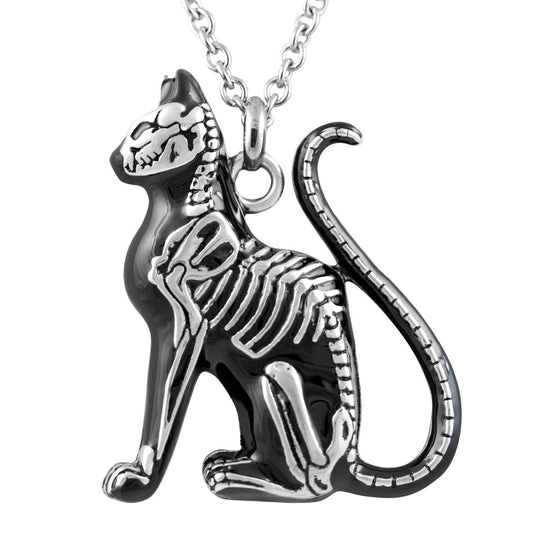 Cat Skeleton Necklace